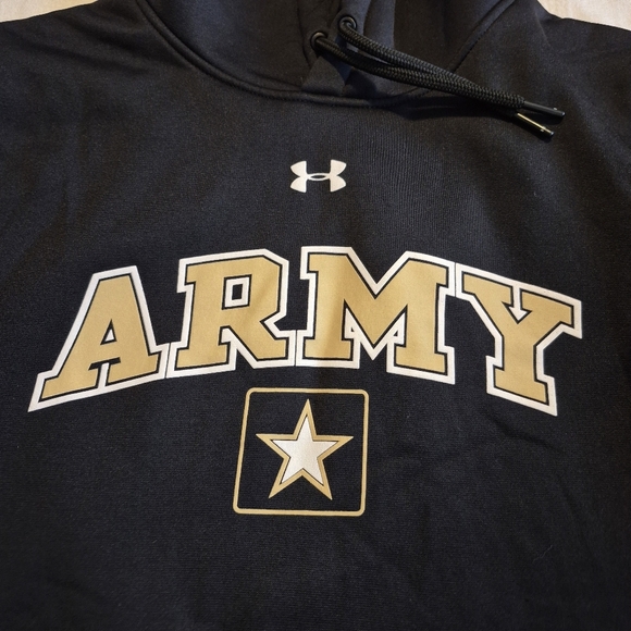 Under Armour men's size Large loose Army logo hoodie, big pocket VGUC - Picture 2 of 5